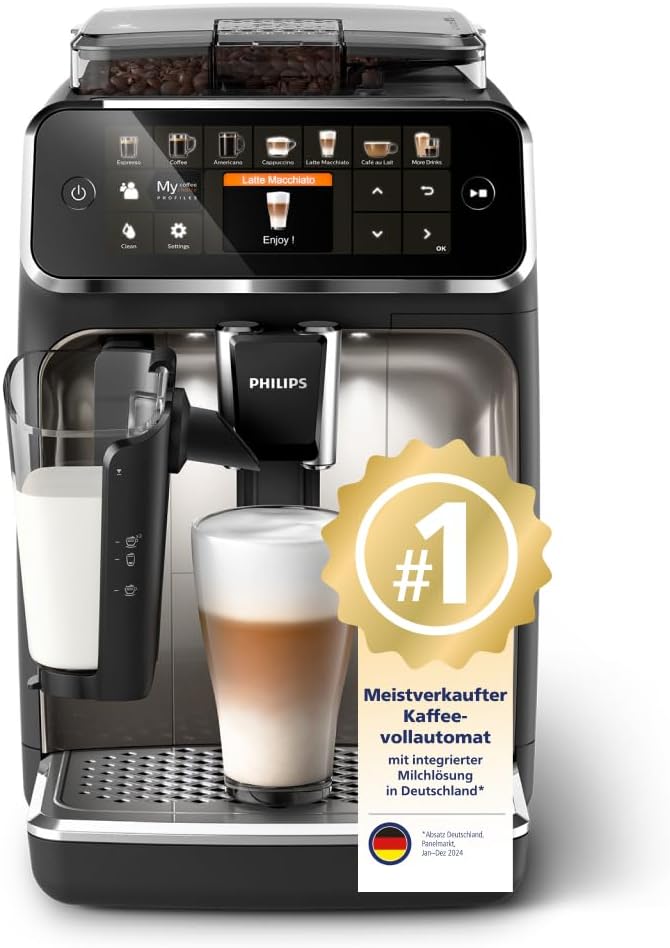 Philips EP5447/94 |  5400 LatteGo Automatic Espresso Machine, Chrome | 12 Recipes