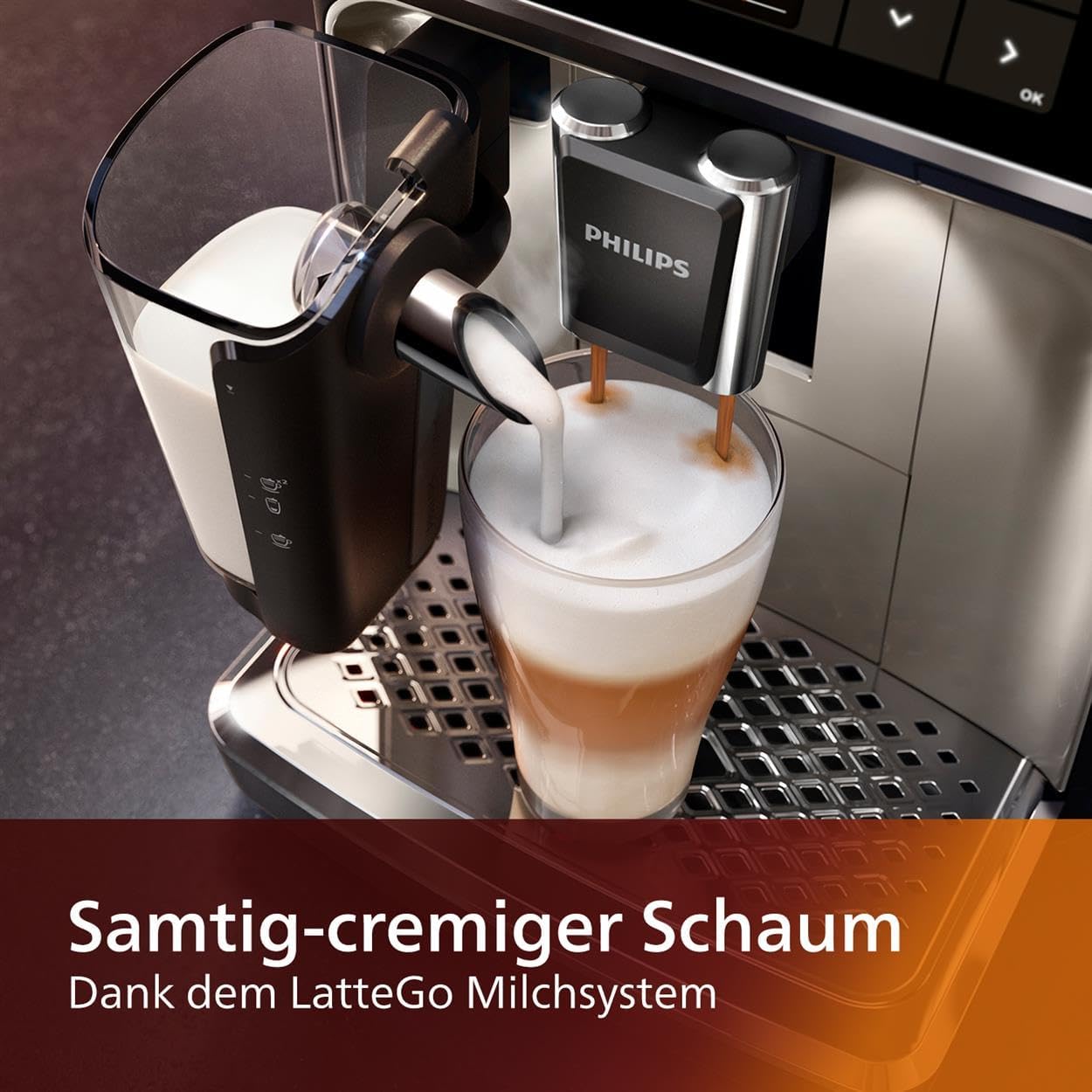 Philips EP5447/94 |  5400 LatteGo Automatic Espresso Machine, Chrome | 12 Recipes