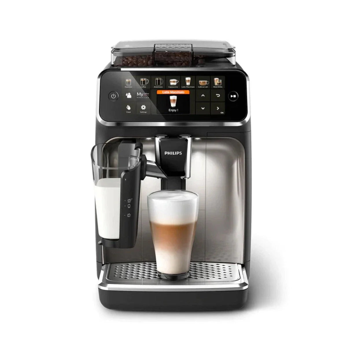 Philips EP5447/94 |  5400 LatteGo Automatic Espresso Machine, Chrome | 12 Recipes